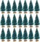 72 Pieces Mini Christmas Trees Bottle Brush Trees (Blue Green) 0.09"D x 0.09"W x 1.77"H